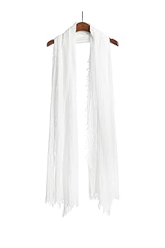 小物 22BXDT-AC01 WRAP / SCARF / COTTON 22AW Women Summer Cotton Blend Crinkle Vintage Soft Long Scarf